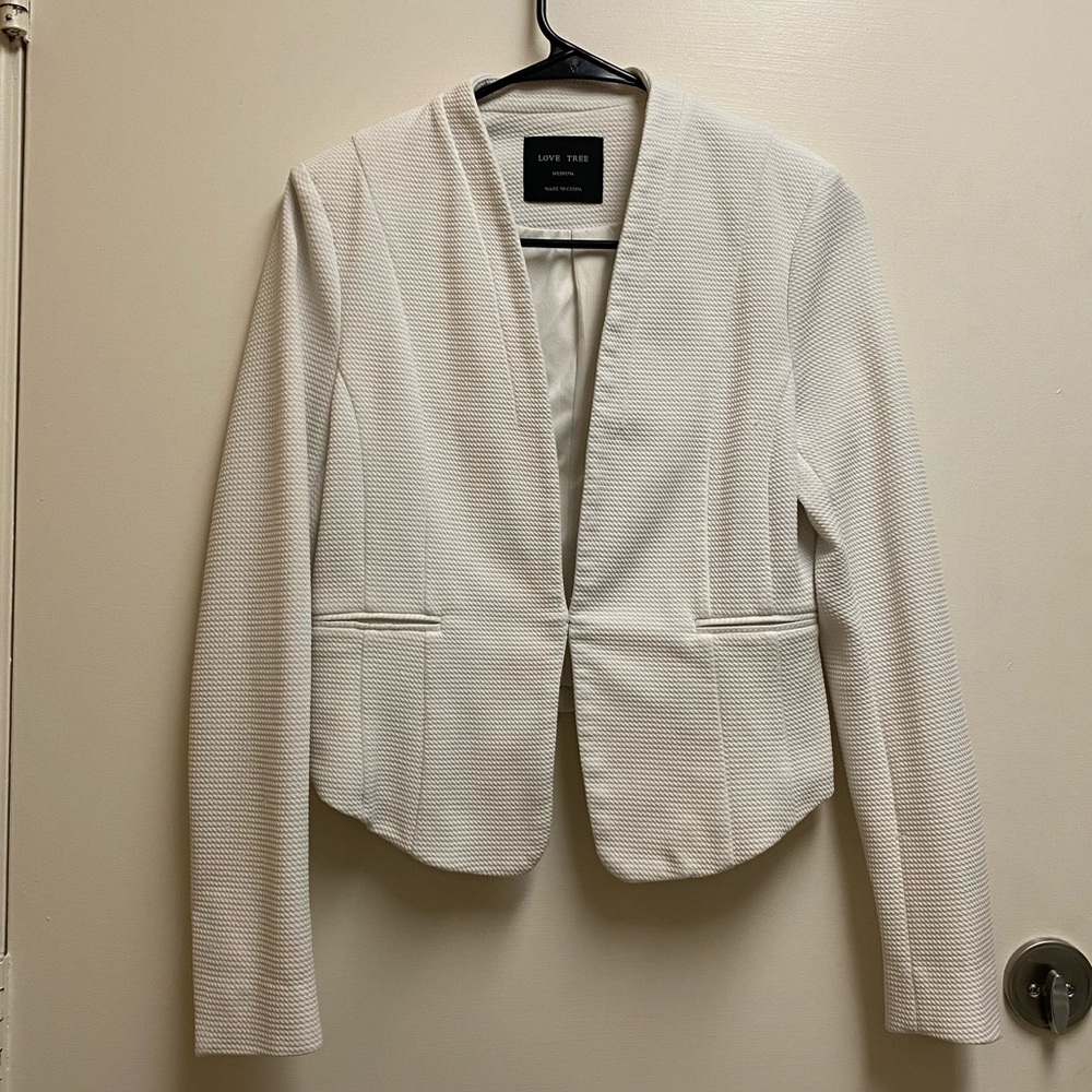 Love Tree White Blazer Medium